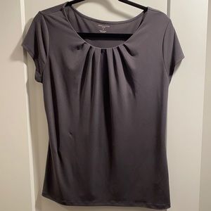 Grey Short Sleeve Blouse